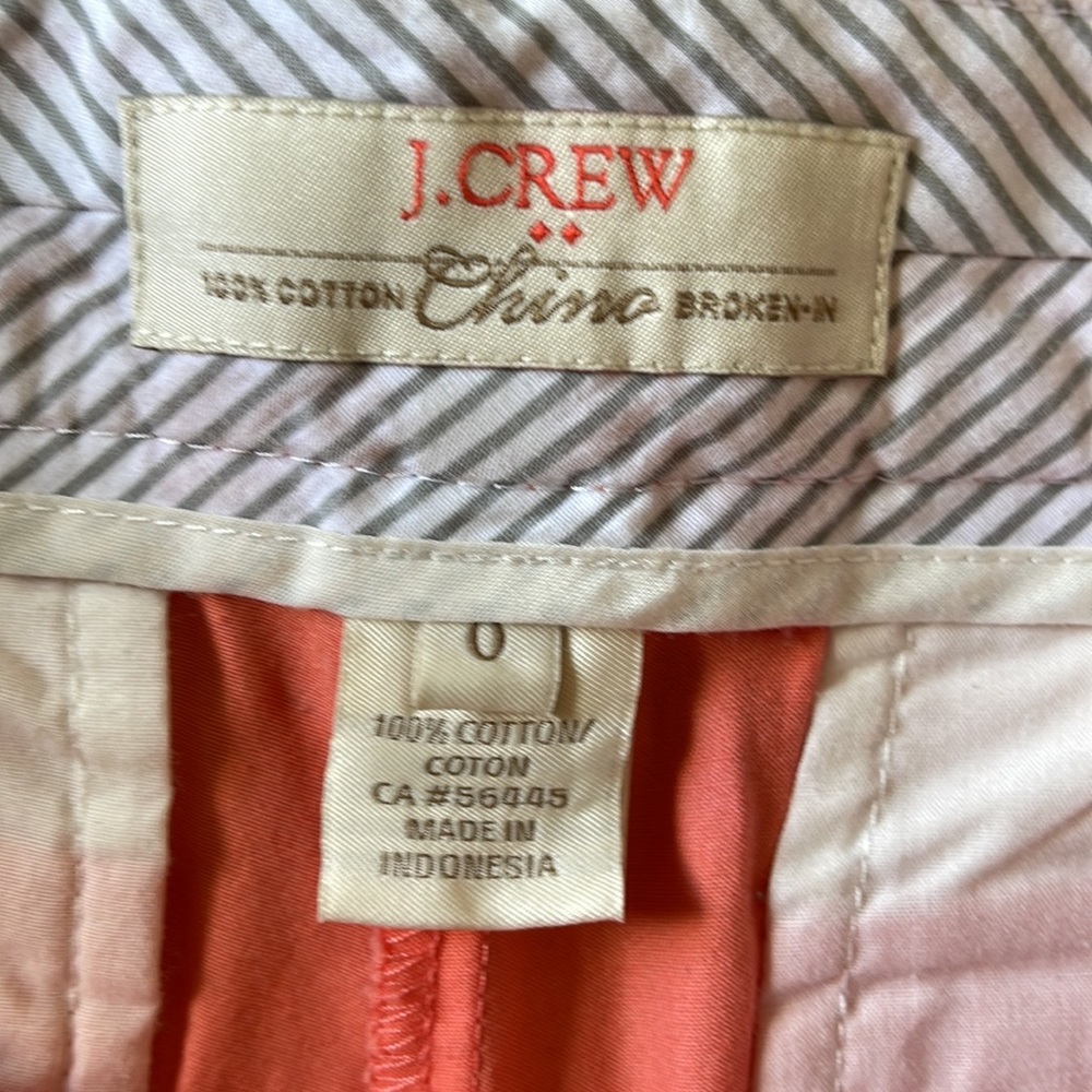 J.Crew 100%cotton Chino broken-in size 0 - Picture 2 of 5
